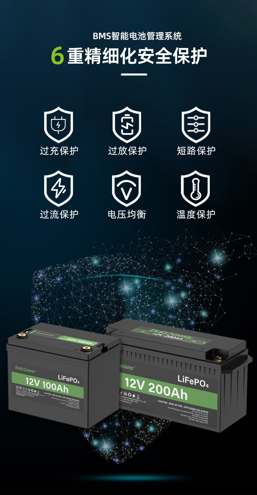 電將軍B0256A 12V 200AH鉛改鋰 磷酸鐵鋰儲(chǔ)能電池_05